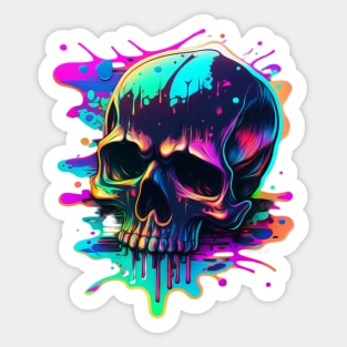 Skull Head Art design #2 Sticker